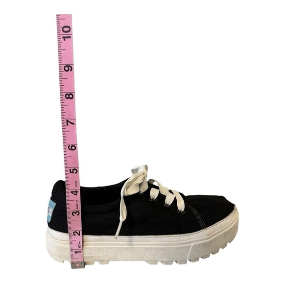 TOMS Women's Alpargata Lace-up Lug Heavy Canvas Sneakers Black - Size 8.5 - Picture 11 of 11